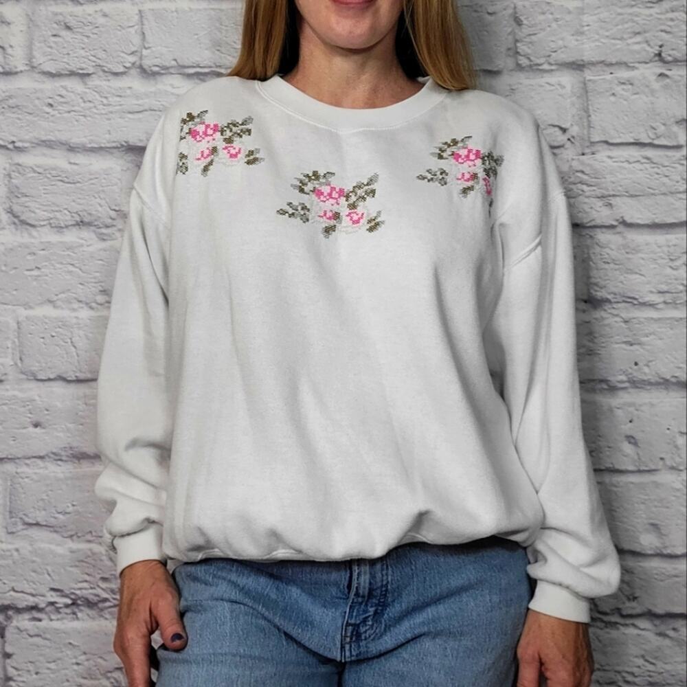 Vintage 80's Gitano cross stitch sweatshirt